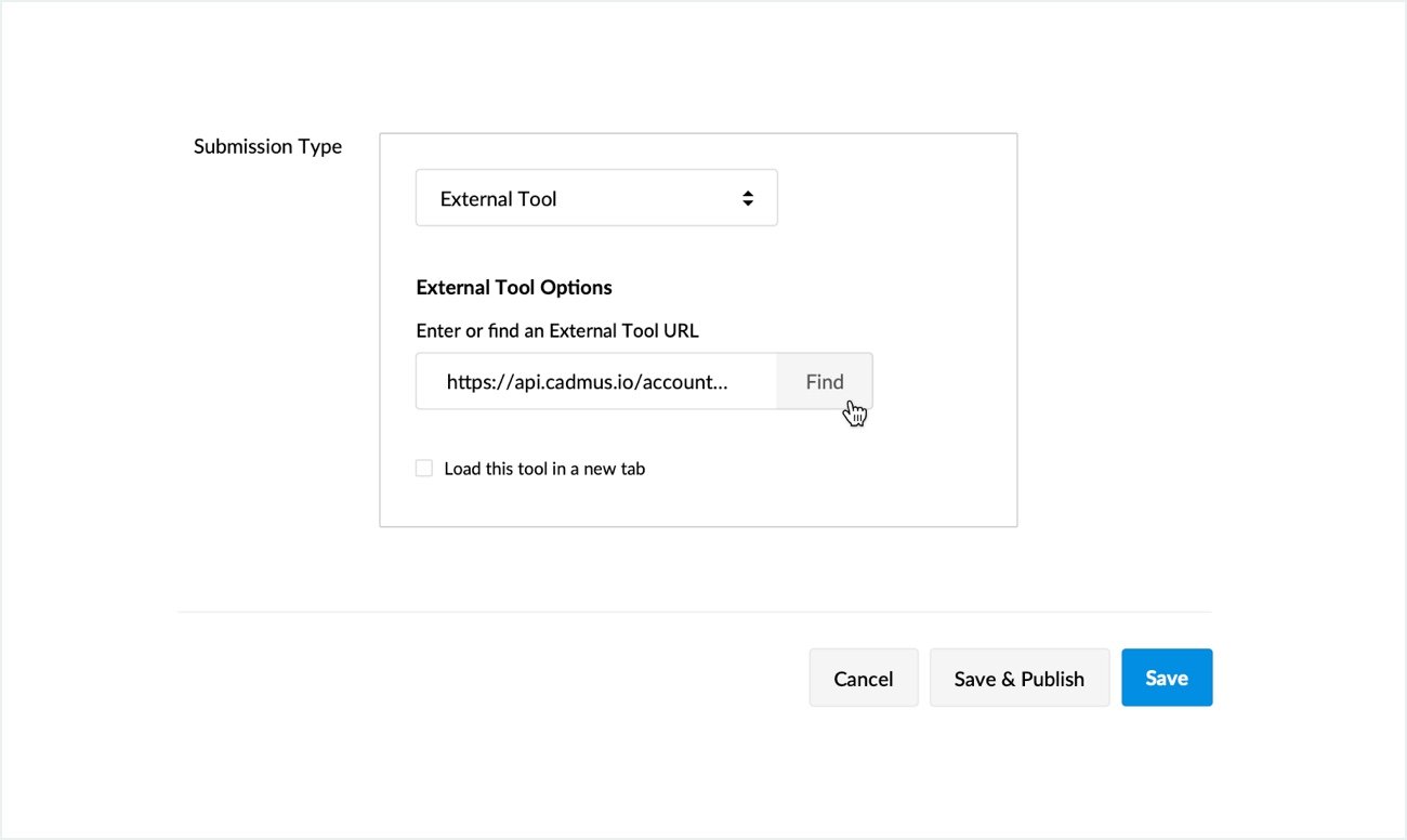 Setting up a Cadmus link in the LMS